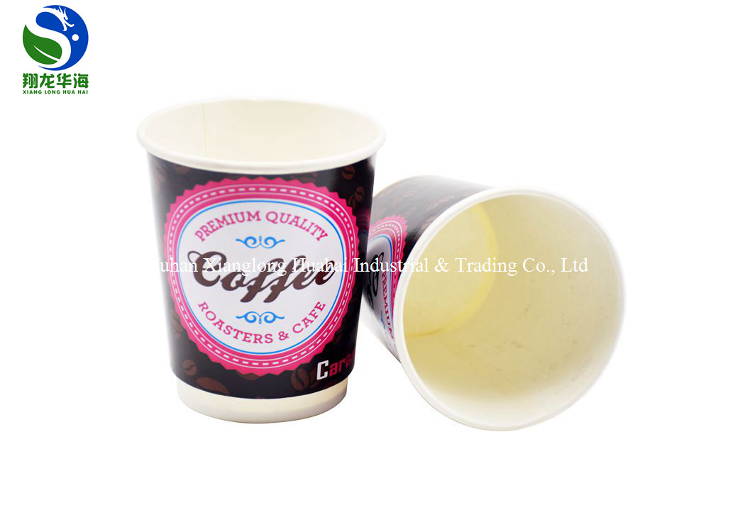Heat Resistant Double Walled Disposable Coffee Cups Hot Beverage Use