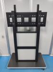 Metal Iron Smart Board Floor Stand , Mobile TV Trolley Stand With Wheels
