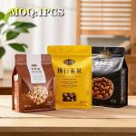 Custom 2.5kg Eight Side Sealed Nut Food Packing Zipper Pouch Aluminum Plated