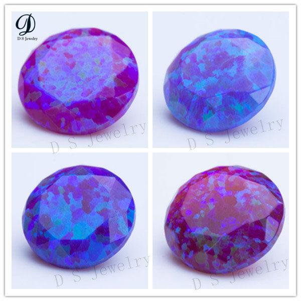 Quality Round Shape Facetted Cut Snythetic gemstone turquoise for sale