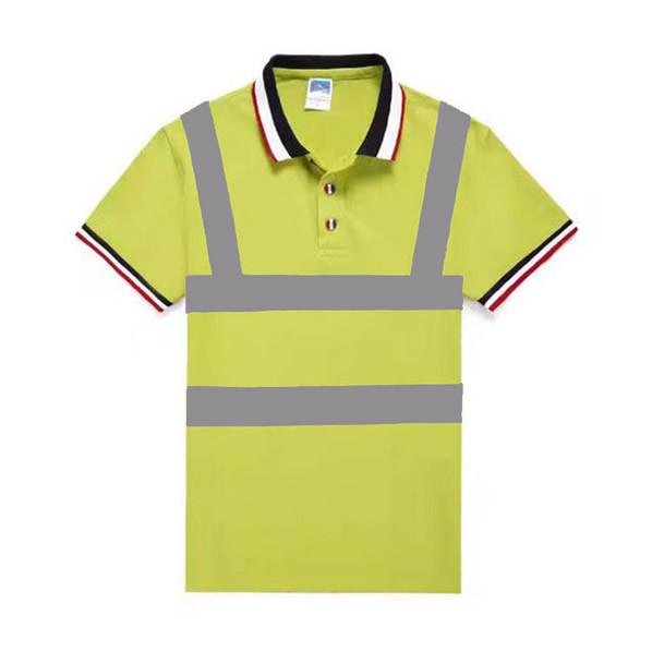 Reflective Safety Hi Vis Polo Shirt OEM breathable quick dry short sleeve work
