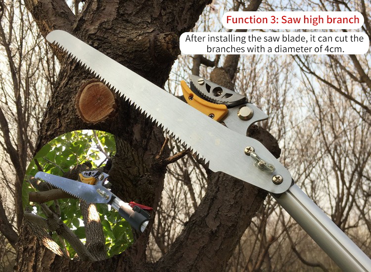Telescopic Long Hand High Reach Tree Loppers Garden Trimming Scissors 350G