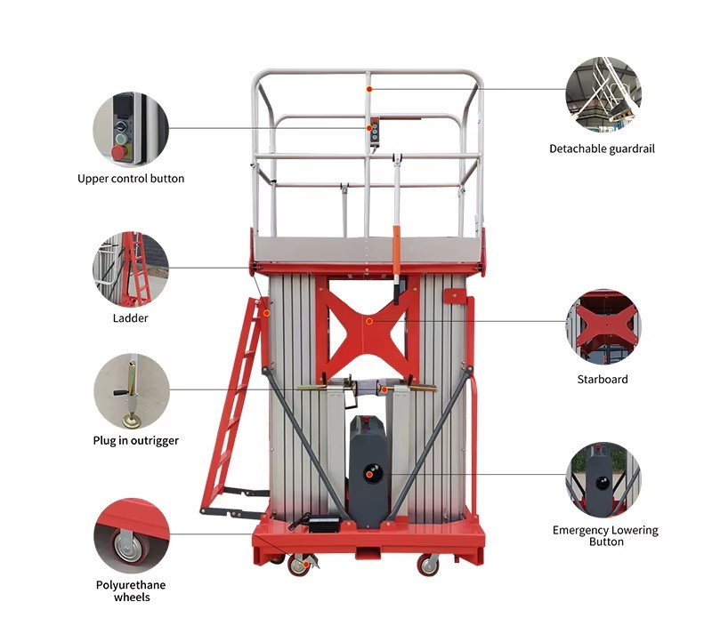 Small Indoor Outdoor Aluminum Lift Platform Portable Movable CE