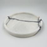4pcs Marble Bathroom Accessories Set With White Round Shape