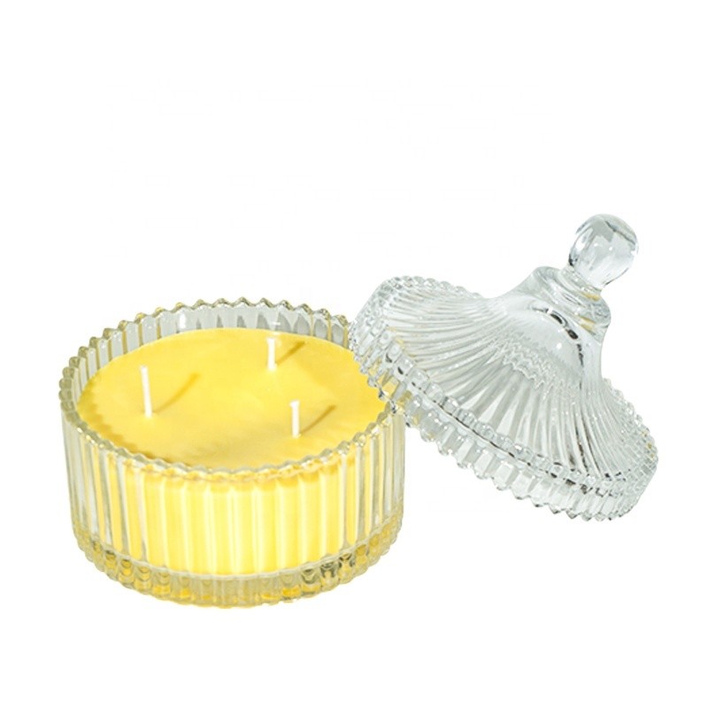 Luxury Amber Glass Jar 7x9cm Soy Wax Scented Candle