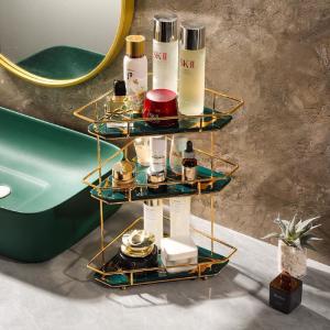 Wholesale Stainless Steel 3 Tier Triangle Storage Rack , 3KG Cosmetics Storage Rack from china suppliers