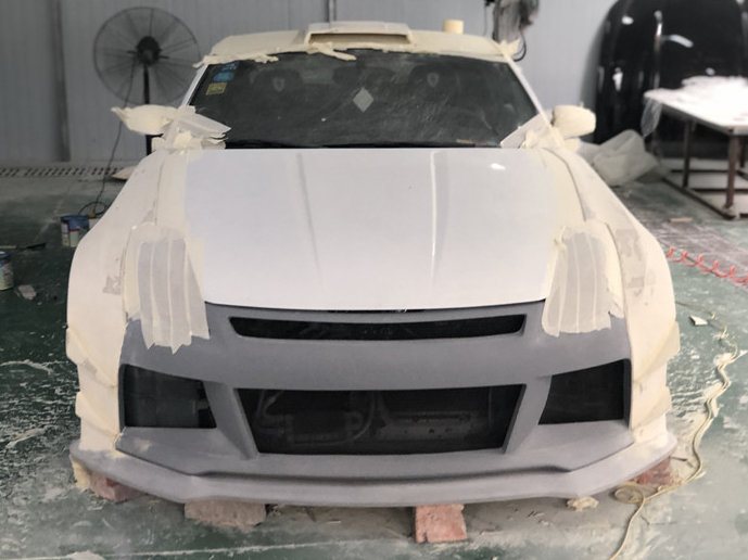 Air Knife FRP Nissan 350z Wide Body Kit Side Skirts OEM Front And Rear Bumper
