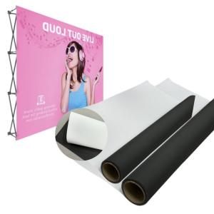 Wholesale 260gsm Backdrop Textile Black Back Blockout Fabric For Advertising from china suppliers