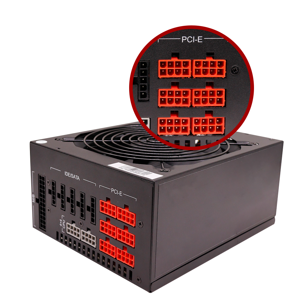 90% Gold High Efficiency Full Modular PSU 1800W 110V -240V 80 Plus Gold Switching PC/ computer Power Supply for 6GPU