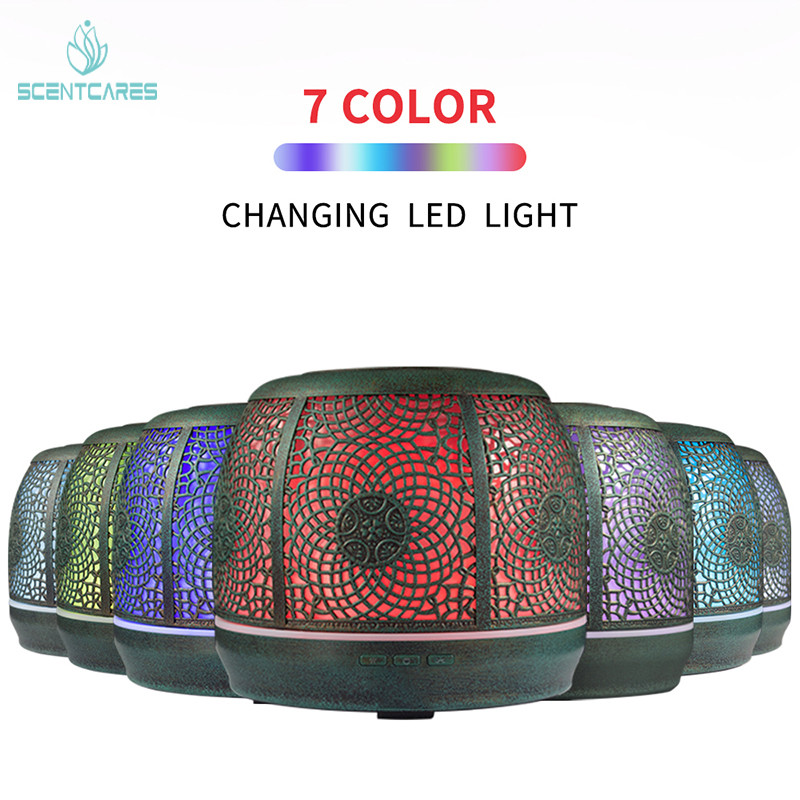 7 Color LED 500ml Ultrasonic Metal Aroma Diffuser