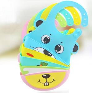 Wholesale Non Toxic Baby Tableware 75g Silicone Feeding Bib Adjustment from china suppliers
