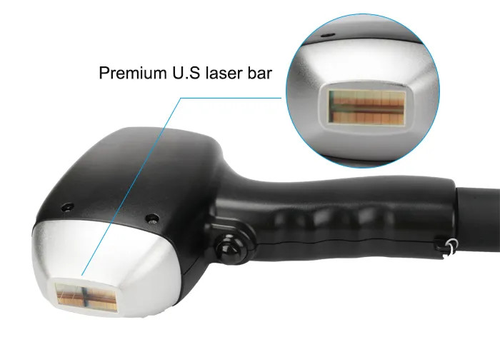 Non Pain 808nm Diode Laser Hair Removal Machine 400ms Pulse Width