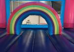 Pink Rainbow Unicorn Bounce House For Adult Fire Retardant And UV Protective