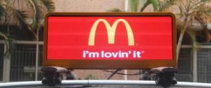 Wholesale P4 LED Moving Signage for Taxi-Top Advertising High Brightness Waterproof 4G/USB Control from china suppliers
