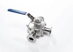 1 Inch Stainless Steel Sanitary Ball Valves 4 Way For Cosmetic Industry