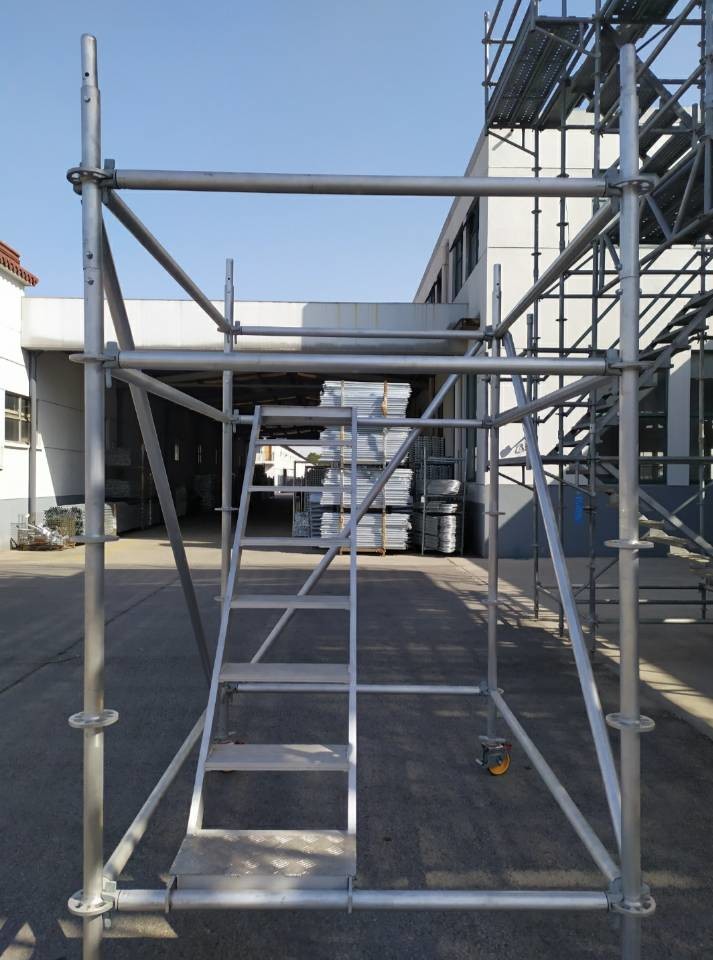 Light Weight Construction Scaffolding Aluminum Ladder For Ringlock System