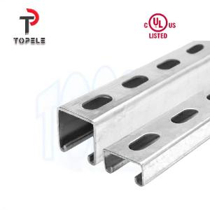 Wholesale Hot DIP Galvanized Plain / Slotted Strut Channel Unistrut 41X41X2.5mm from china suppliers