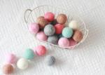 Environmental Friendly Wool Felt Balls Perfect For Garland / Necklaces /