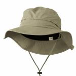 Khaki Washed Mesh Unisex Bucket Hat , Anti - Wrinkle Fisherman Bucket Hat With
