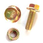Zinc Yellow Plated M20 Grade 8.8 Bolts / Hex Head Flange Bolt