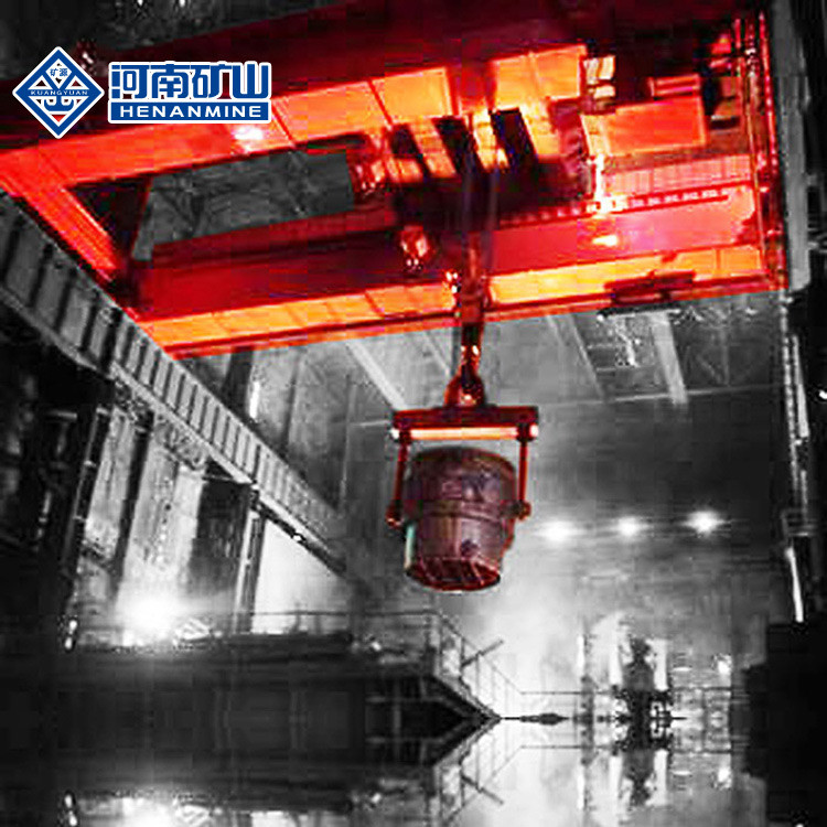 Red 50/10 TONS Steel Plant Crane Double Girder Overhead Crane