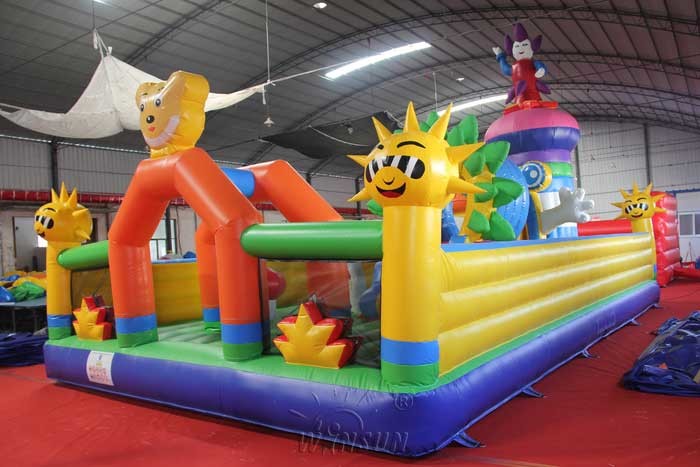 Flower Fairy Inflatable Fun City 0.9mm PVC Made For Festival Activities