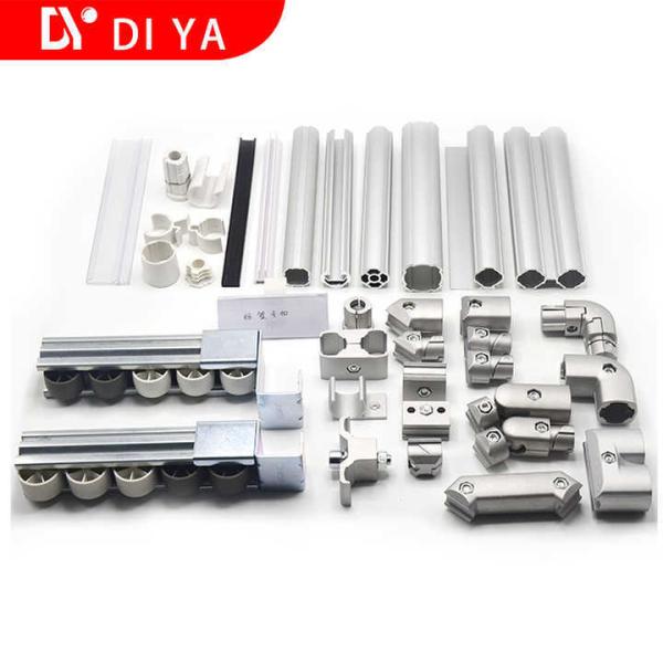 DYE28-07 OD 28mm Lean Pipe Connector Double Tube Movable Joint Hinge Joint For Workbench