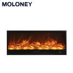 120cm Wall Insert Fireplace Traditional Orange Flames 3 Dimming Adjust Black