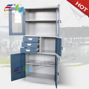 Wholesale steel office furniture cabinet FYD-W020,H1850XW900XD400mm,glass/steel door with drawer from china suppliers