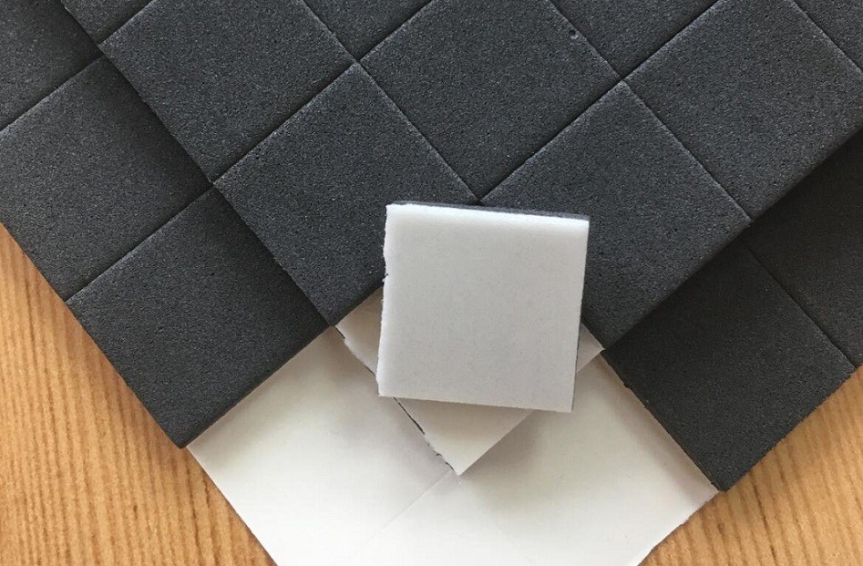 Hotsale 25x25x4MM Black Glass Protector Rubber Eva Pads for Glass Packing & Shipping by Sheet
