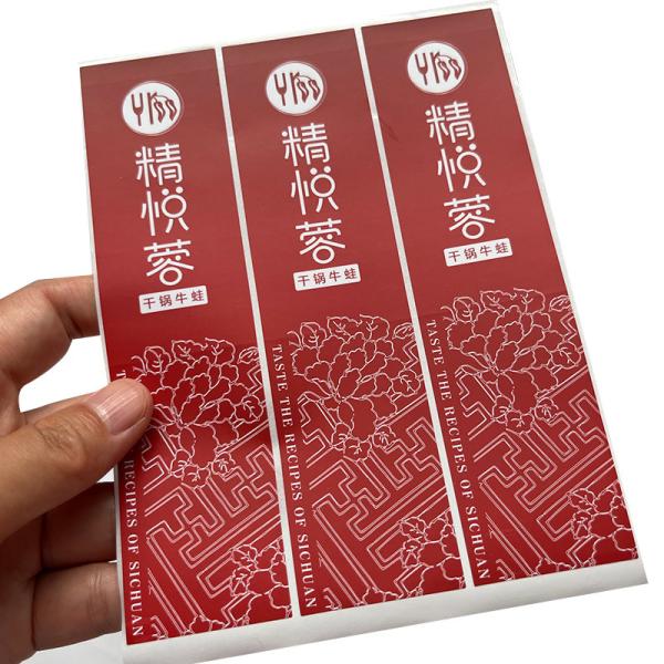 Coated Synthetic Paper BOPP PE PET Sticker Label For Cosmetics Food Cold