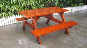 Wholesale 2 Seat Wooden Outdoor Table Benches Set 1500mm Length For College Garden from china suppliers