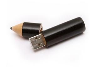 Wholesale 2 GigaByte 2.0 Bamboo Usb Sticks Pencil Shape With Laser Engaved Logo from china suppliers