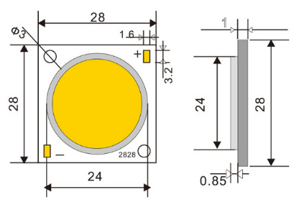 80W Clu048 High Lumen LED Chip For Shopping Mall