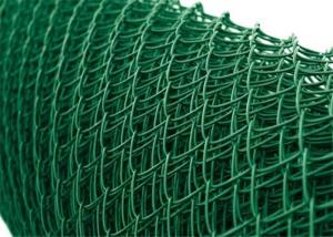 Wholesale Safety Barrier 2x15m 2.5mm Green Vinyl Coated Chain Link Fence from china suppliers