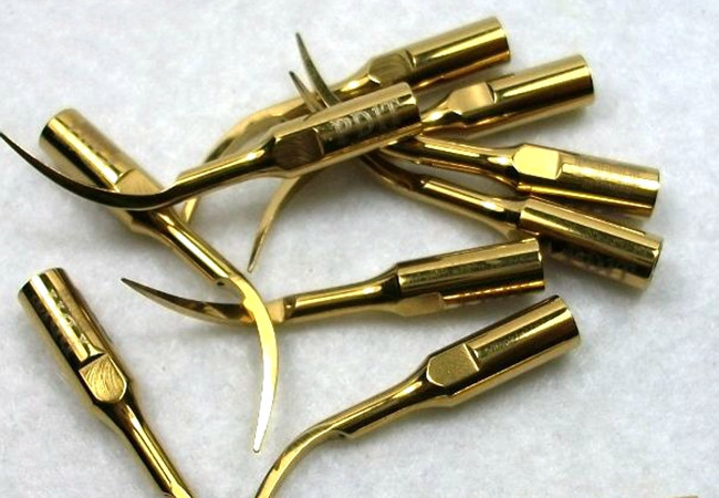 Endodontics Dental Ultrasonic Scaler Handpiece Scaler Tip Golden Color