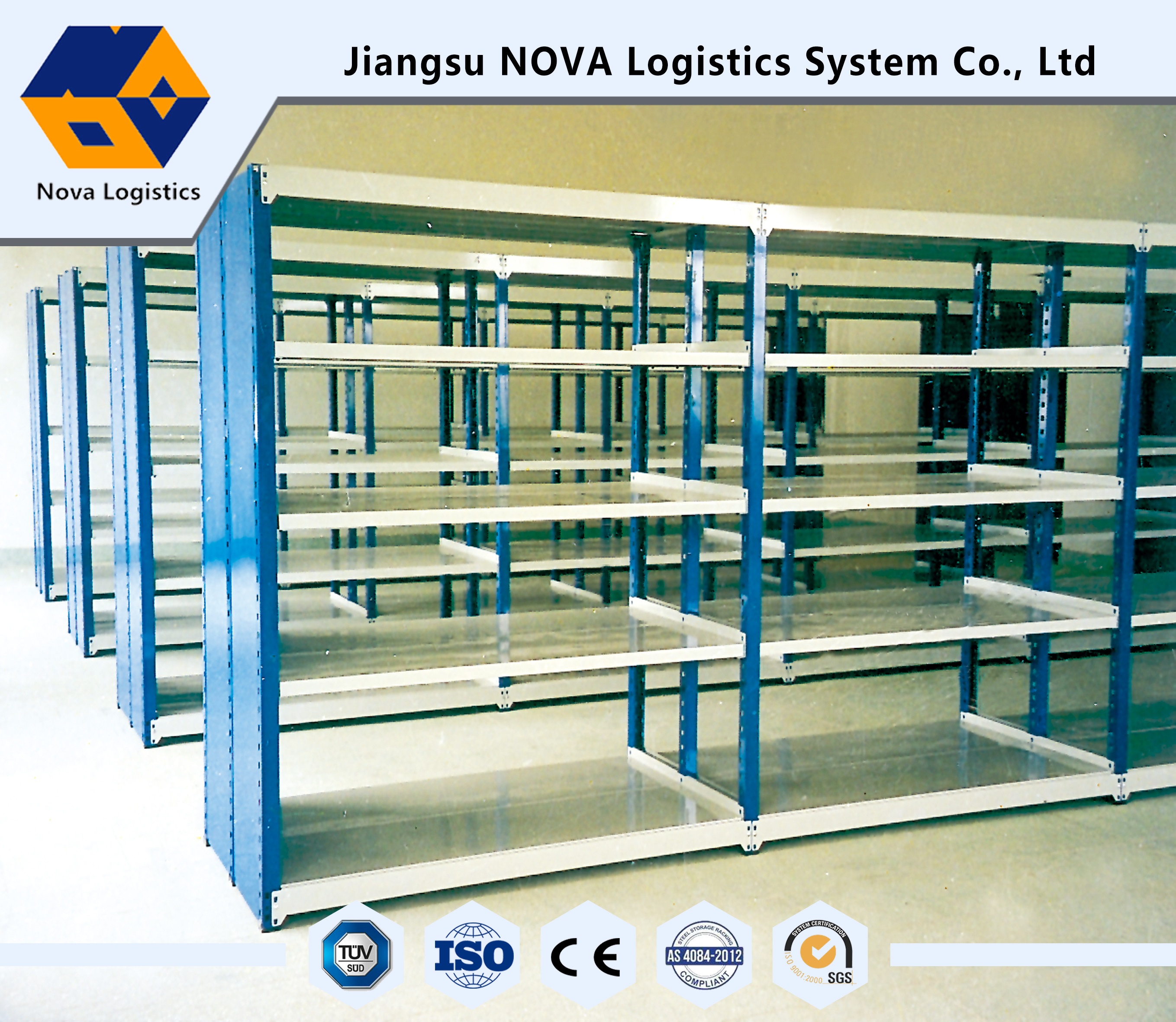 Customized Medium Duty Metal Storage Shelves With 10 Years Warranty