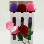 Valentine Suede Flocking Jewelry Box , Flower Designed Velvet Storage Box For