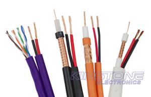 Wholesale VR-90P Solid PE RG59 CCTV Coaxial Cable , 22 AWG BC with 2 × 0.75mm2 CCA Power from china suppliers