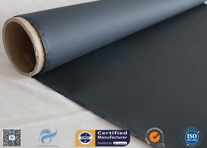 1m Wide 510g Black Silicone Coated Fiberglass Fabric Heat Insulation 50m Long
