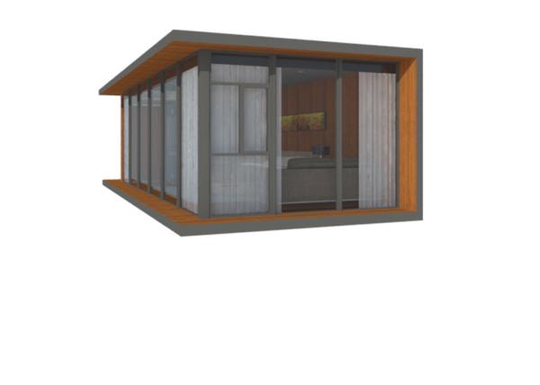 Gray Wood Prefab House Wood With Prefab Tiny Homes/French Granny Tube/Mobile