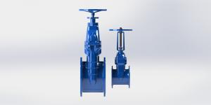 Wholesale Non Rising Stem Blue Water Gate Valve With Two Side Sealing Seal 100% Leak Tight from china suppliers