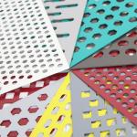 Decorative Round Hole Perforated Metal Sheet , Perforated Metal Plate