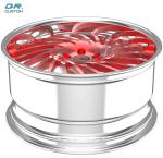 Brushed Red Three Piece Forged Wheels ET45 3 Piece Chrome Wheels