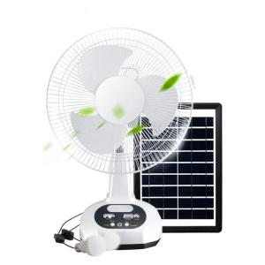 Wholesale 12Inch Electric Solar Rechargeable Table Fan For Living Room Floor Ventilation from china suppliers