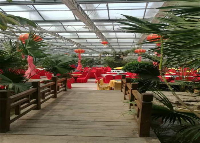 Large Size Ecological Greenhouse Steel Modular Installation With Custom Span Width