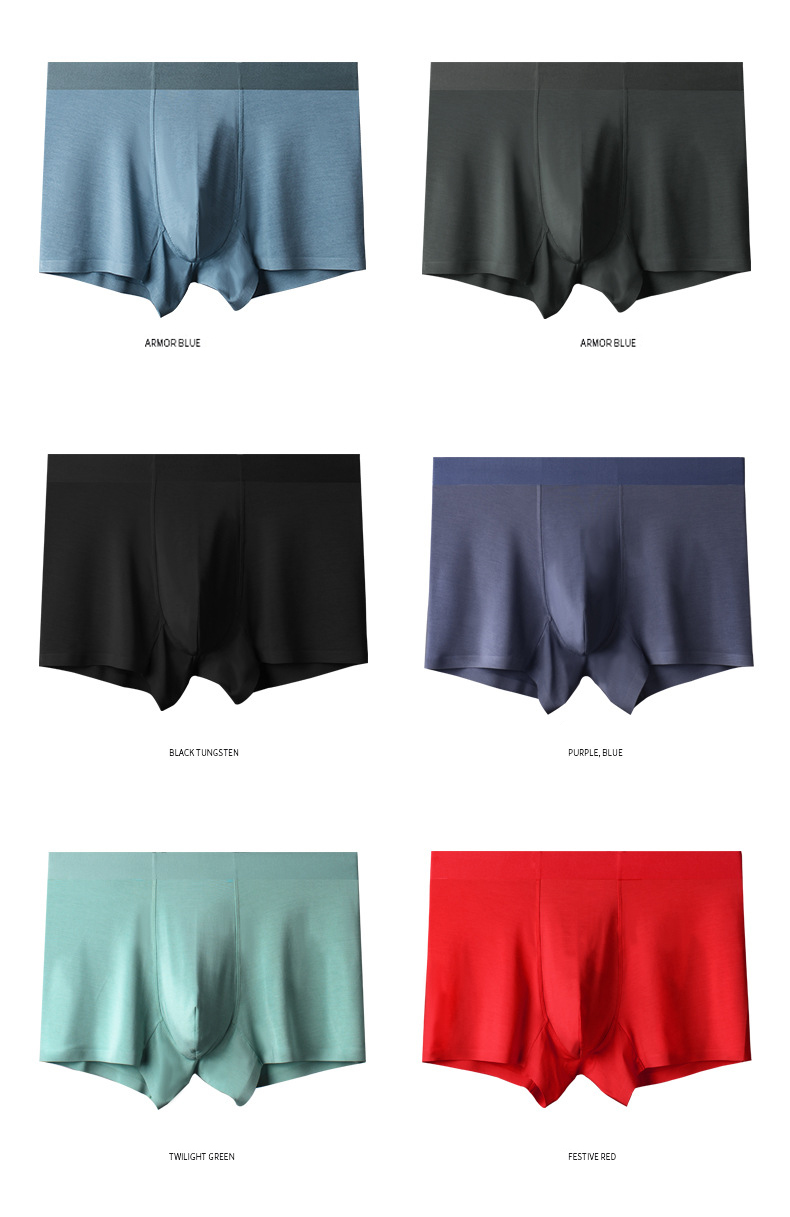 Modal Seamless Mens Underwear L-5XL Antibacterial Men Boxers Short