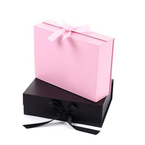 Magnetic Closure Cardboard Box Hamper Pink Corrugated Boxes Gift Mailer With