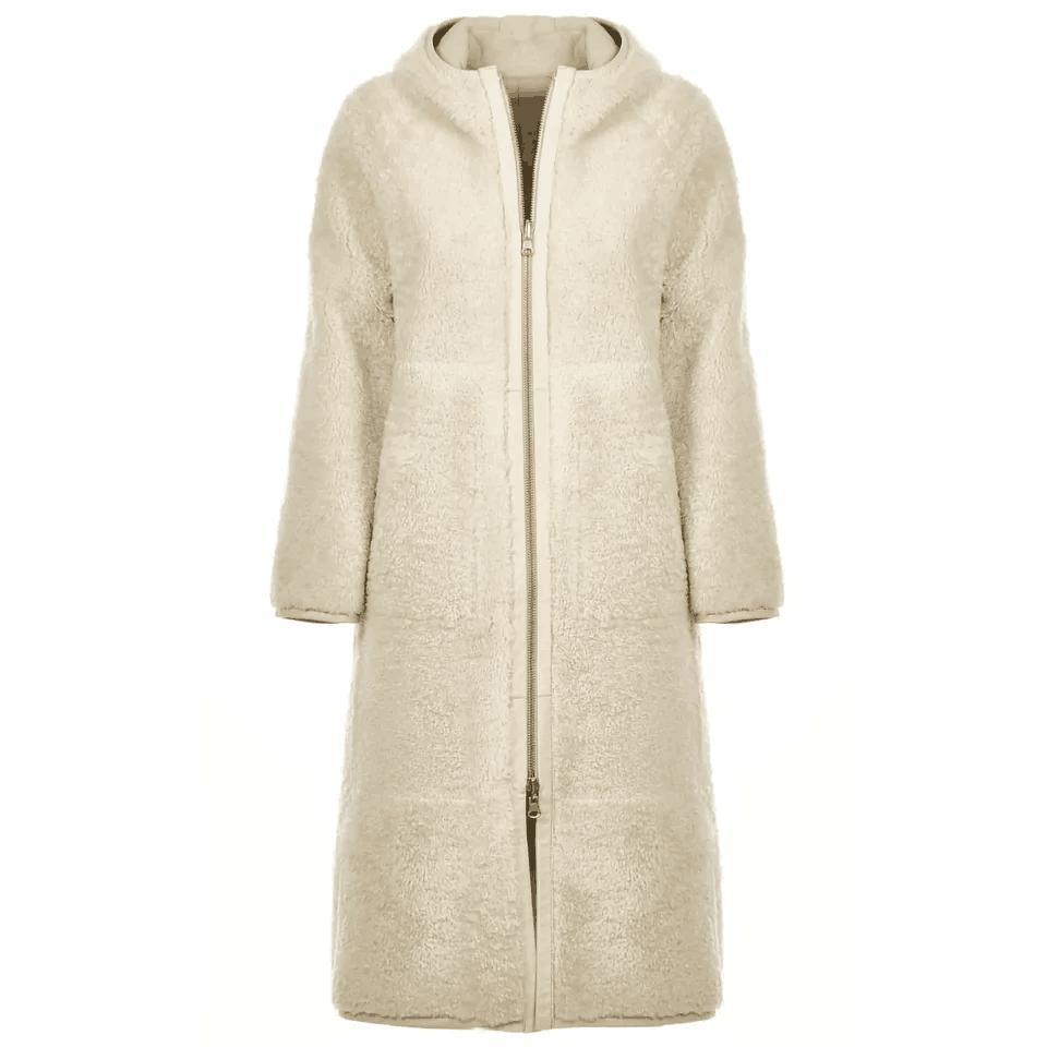 Top Quality Real Leather Jacket Lightweight Comfortable Shearling Coat with Hood Handmade in Italy for Women&prime;s Fashion