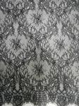Black Tulle Structured French Black Chantilly Lace Fabric